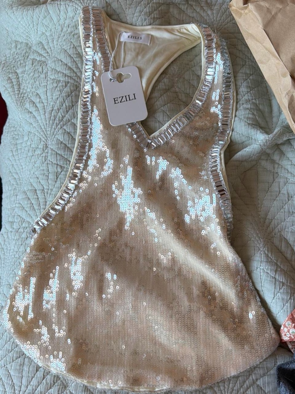 EZILI swim Albi sequin racer back tank top - Picture 2 of 7